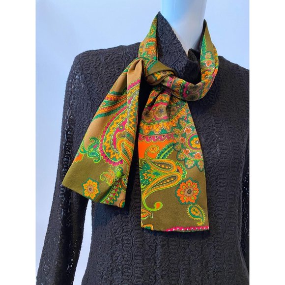 Vintage Orange Paisley Sash